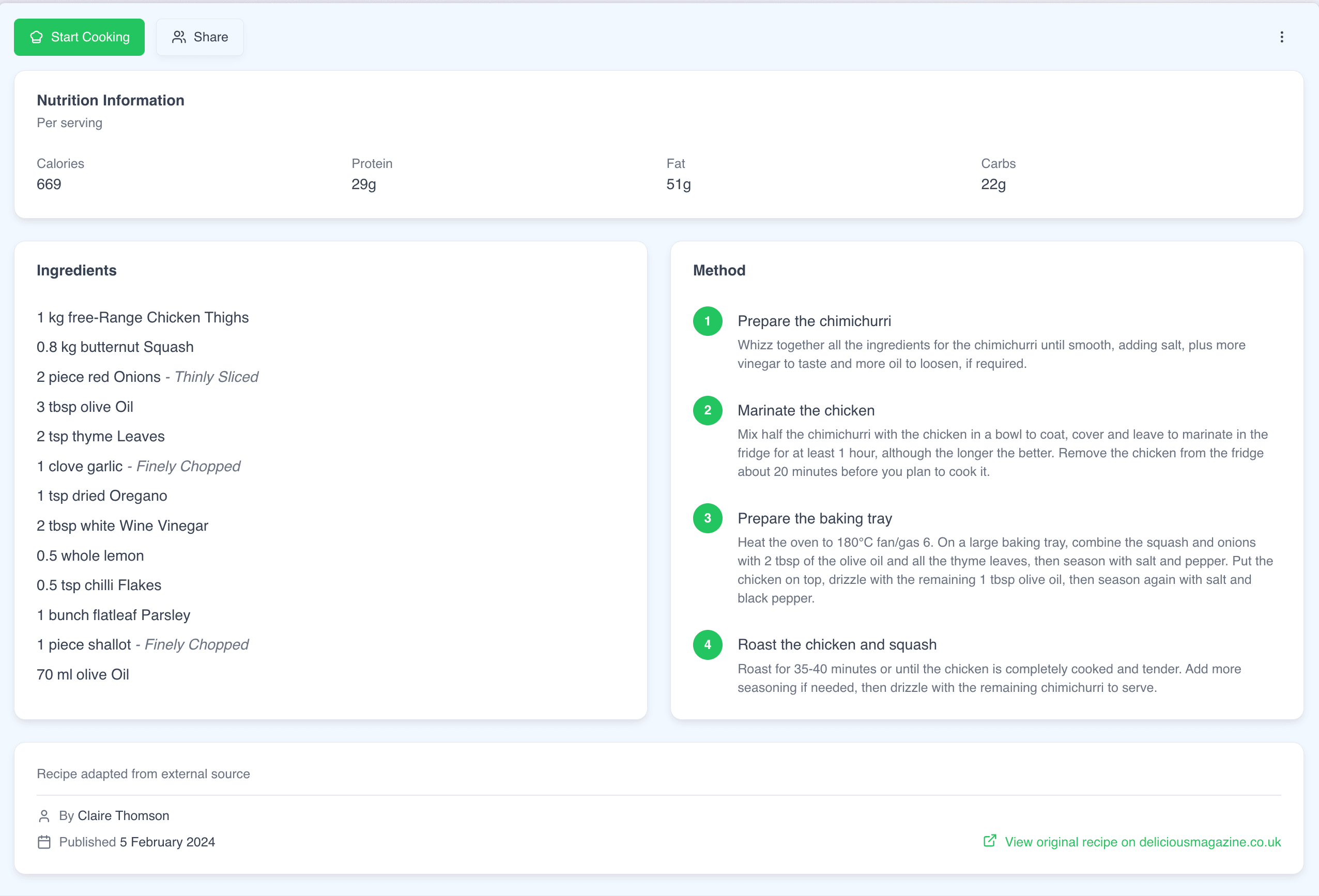 Edit a recipe to make it your own in Kitchen Sync